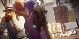Agent 47 and his Ghost try to take out the same target first.