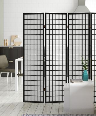 Black and white folding screen room dividers by Wayfair
