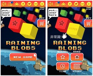 Raining Blobs Menu