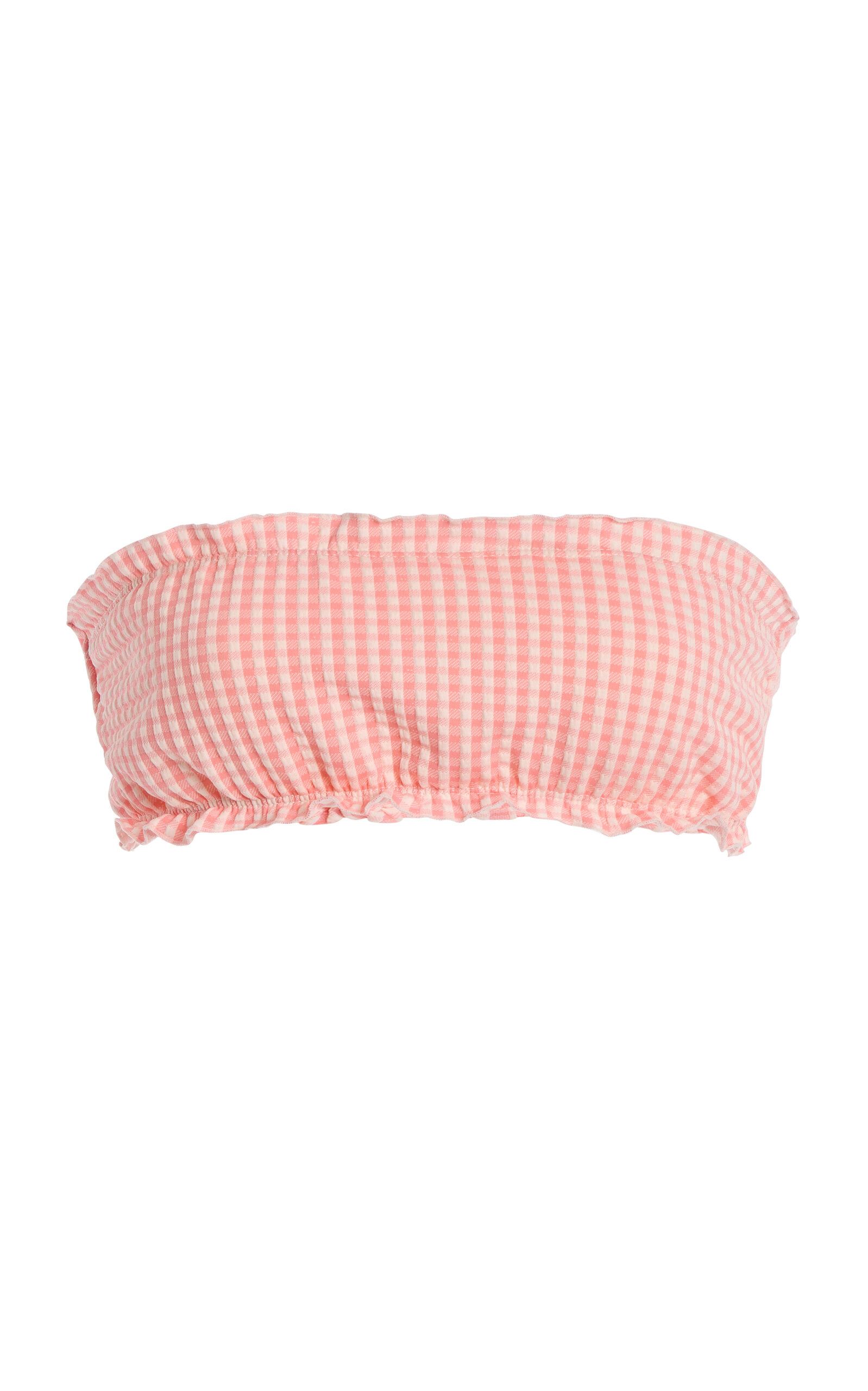 Lee Strapless Gingham Bikini Top