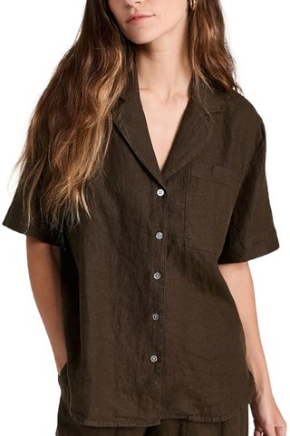 Linen Pool Boy Top