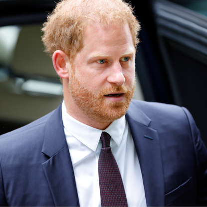 Prince Harry, Duke of Sussex arrives to give evidence at the Mirror Group phone hacking trial at the Rolls Building of the High Court on June 6, 2023 in London, England. Prince Harry is one of several claimants in a lawsuit against Mirror Group Newspapers related to allegations of unlawful information gathering in previous decades.