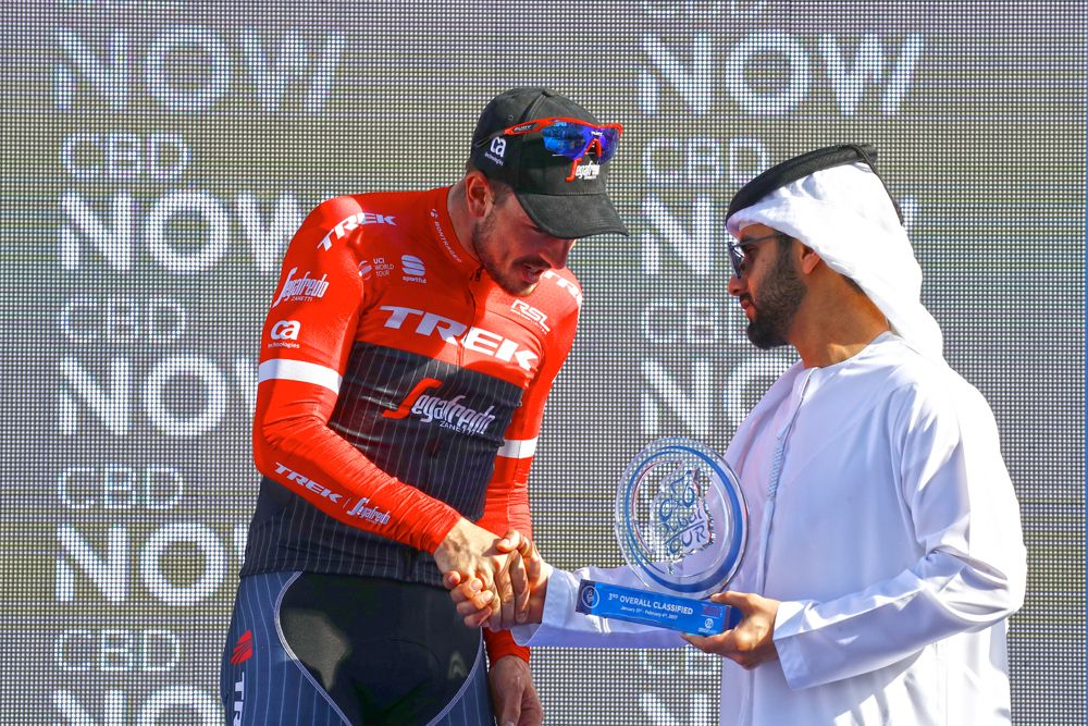 John Degenkolb (Trek Segafredo) on the podium