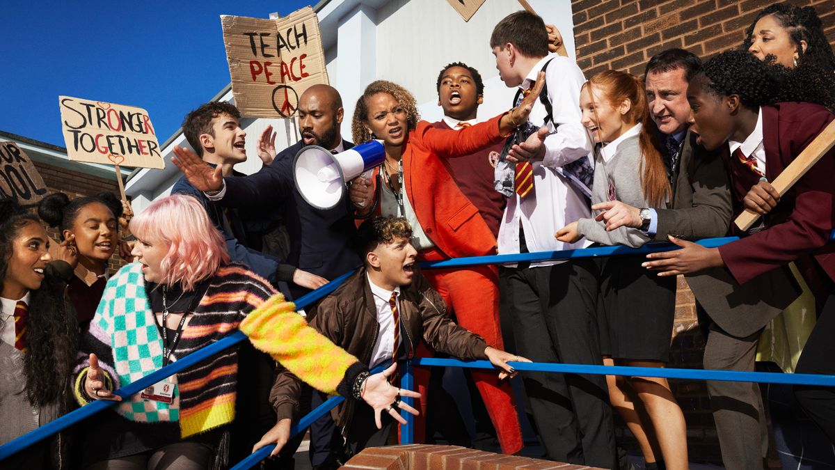 Waterloo Road staff and students embroiled in a protest for Waterloo Road season 11