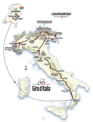 2016 Giro d'Italia race map