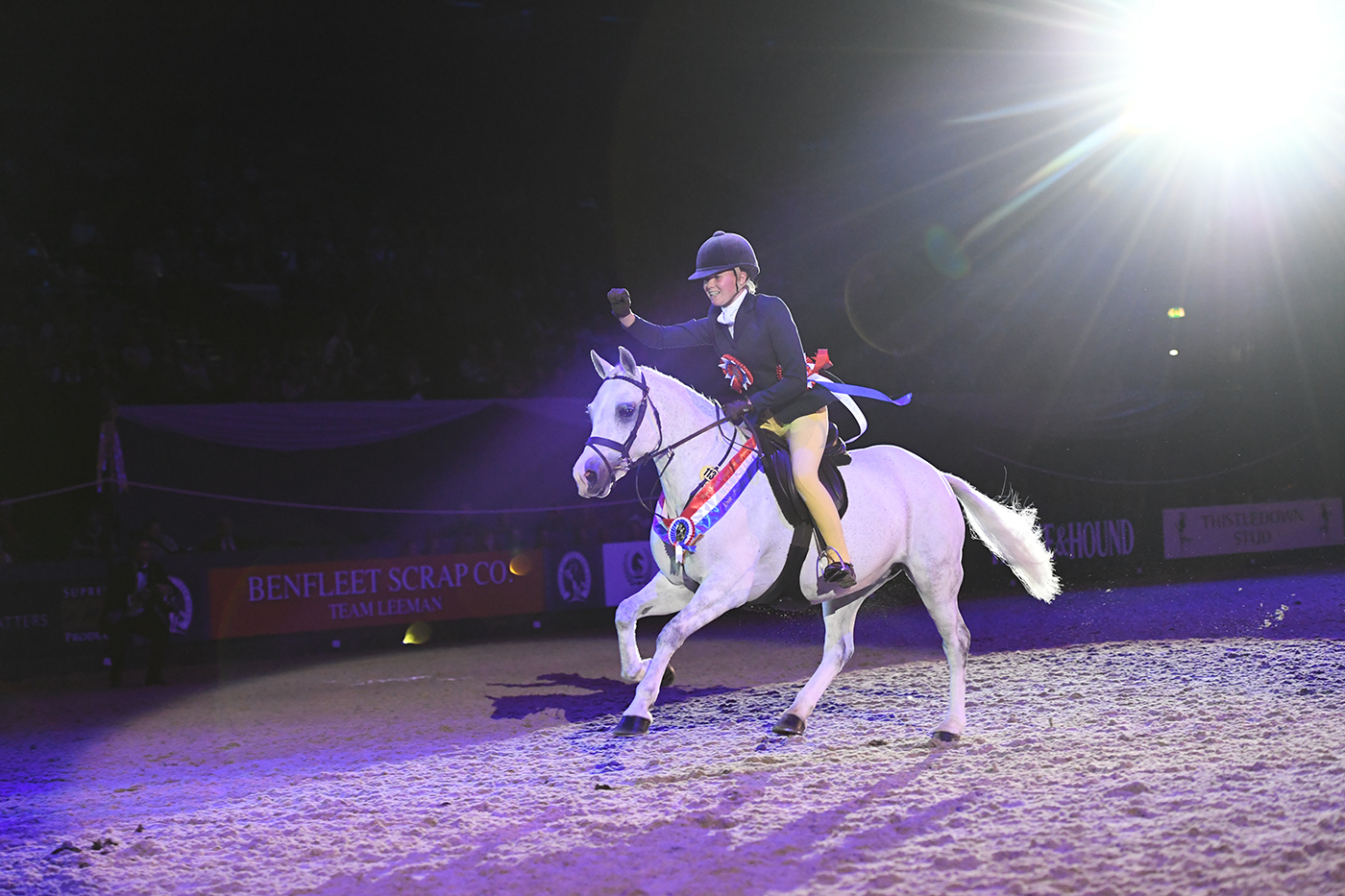 MS CHLOE LEMIEUX riding COCO BONGO, winner of the RUCKLEIGH SCHOOL SUPREME PONY OF THE YEAR during the Horse of The Year Show at the NEC in Birmingham in the UK between the 2nd - 6th October 2019 HOYS 06 10 19