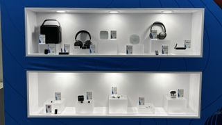 Bluetooth Auracast products on a shelf
