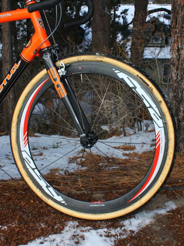 Trebon has a fleet of FSA RD-488 carbon tubular wheels at his disposal.