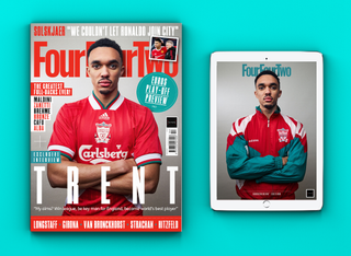 Liverpool and England's Trent Alexander-Arnold on the front cover of FourFourTwo magazine