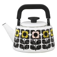 Best stove top kettle for retro style: Orla Kiely scribble square flower enamel kettle 