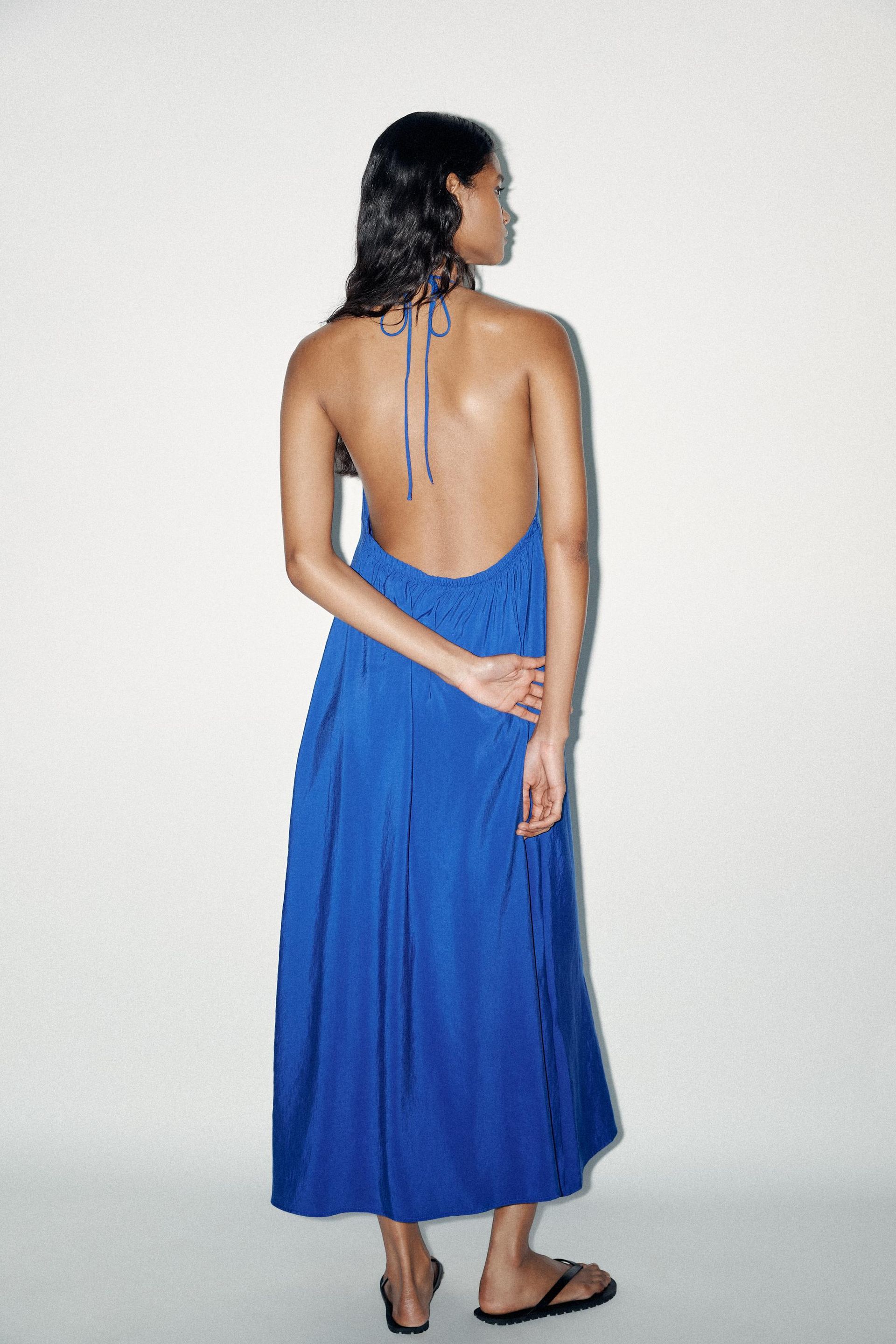 Flowy Halter Midi Dress