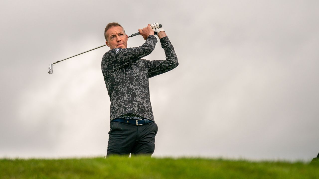 Fergus Bisset hits a shot