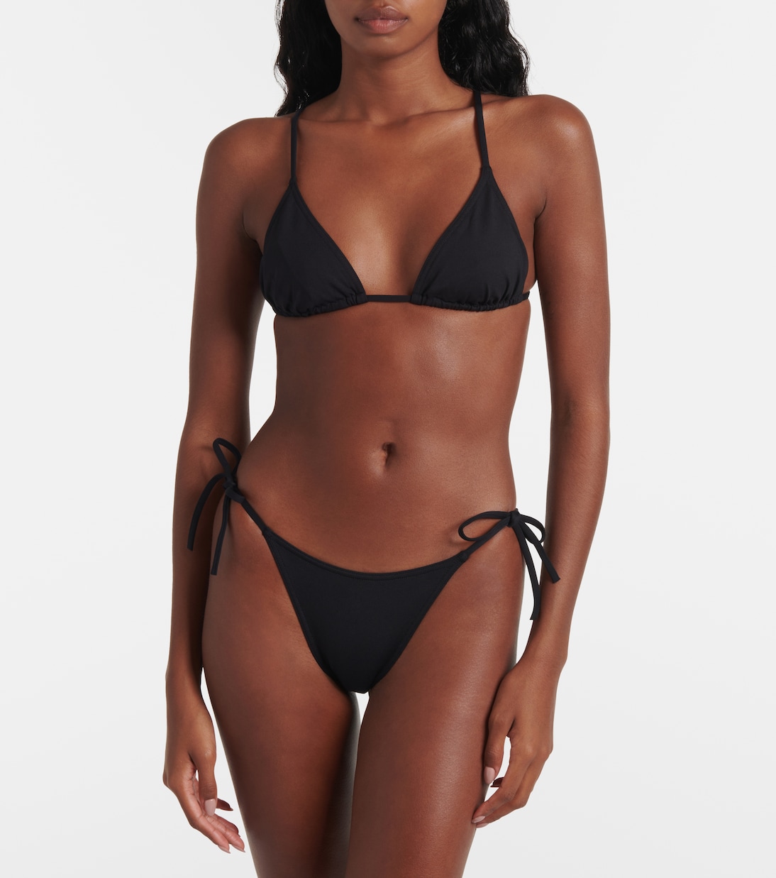 Mouna Triangle Bikini Top in Black - Eres
