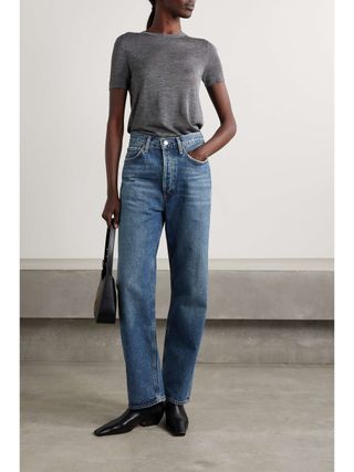 + Net Sustain '90s Mid-Rise Straight-Leg Organic Jeans