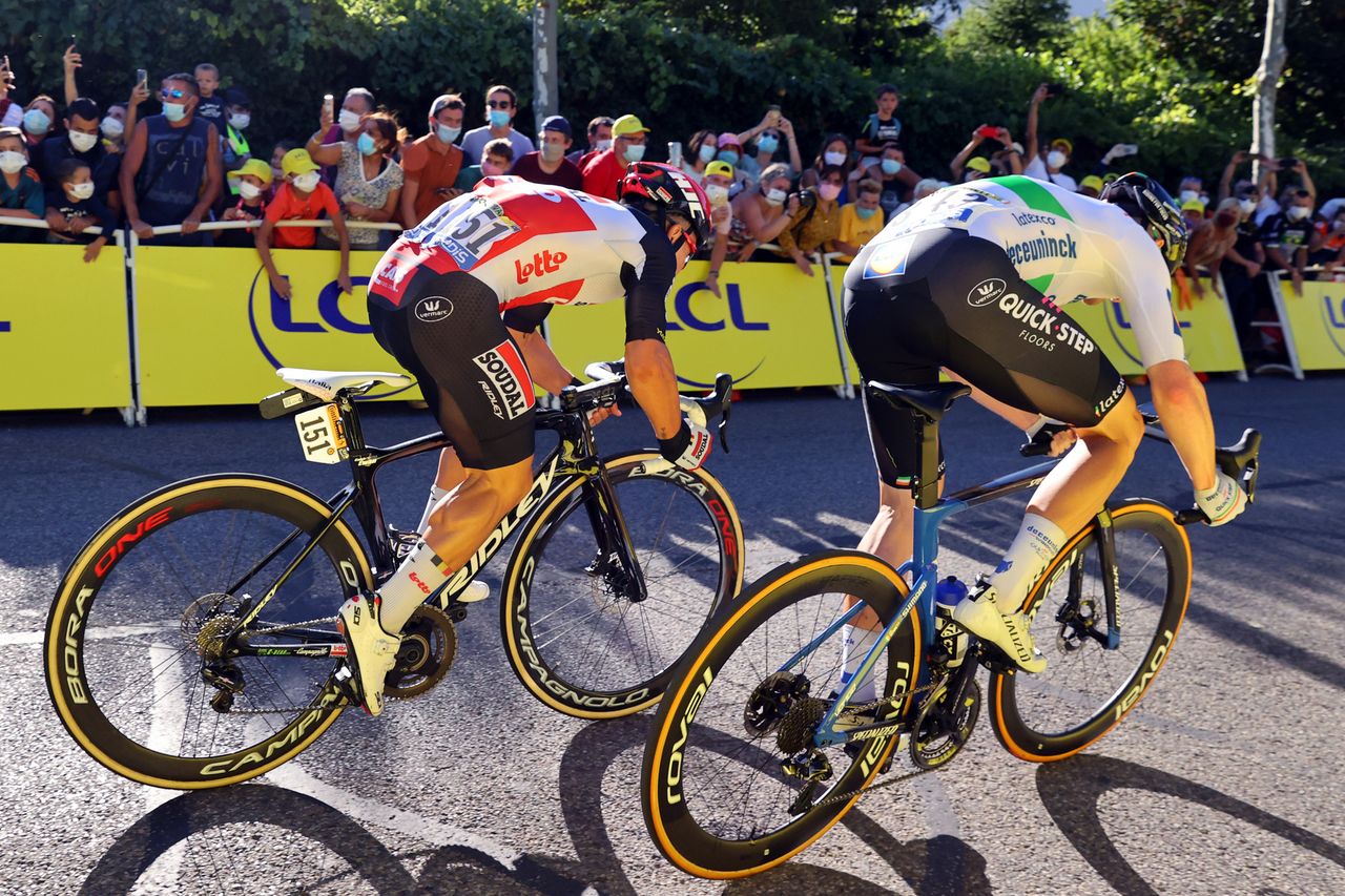 Tour de France 2020 107th Edition 3rd stage Nice Sisteron 198 km 31082020 Caleb Ewan AUS Lotto Soudal Sam Bennett IRL Deceuninck Quick Step photo Kei TsujiBettiniPhoto2020