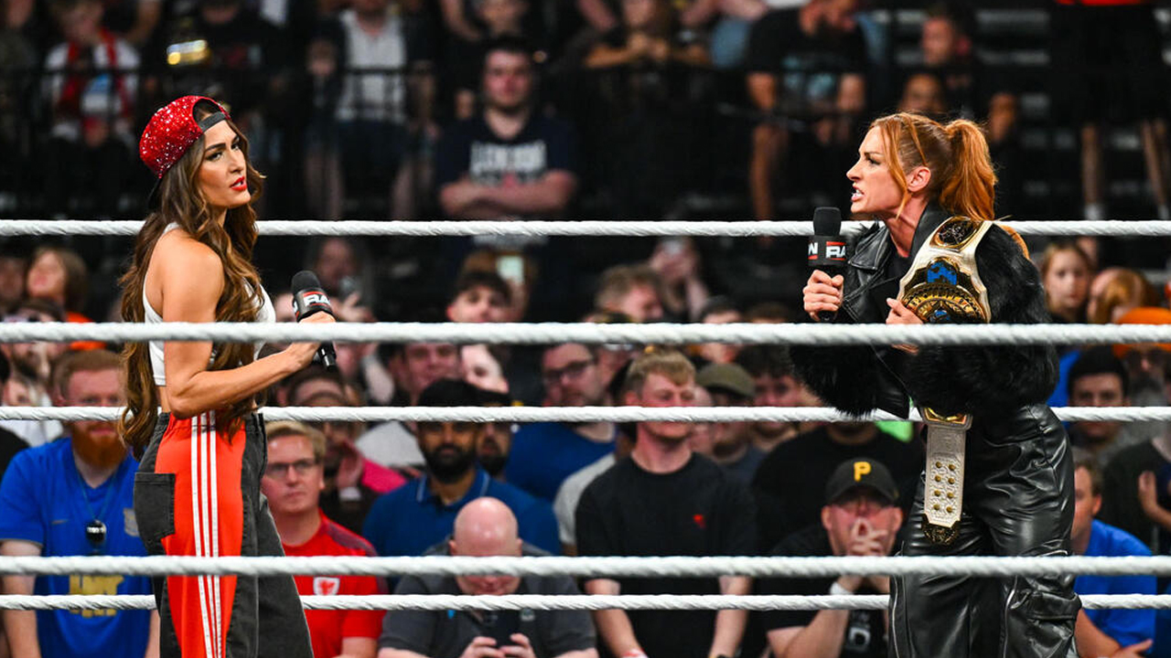 Nikki Bella and Becky Lynch square off on WWE Raw ahead of WWE Clash in Paris