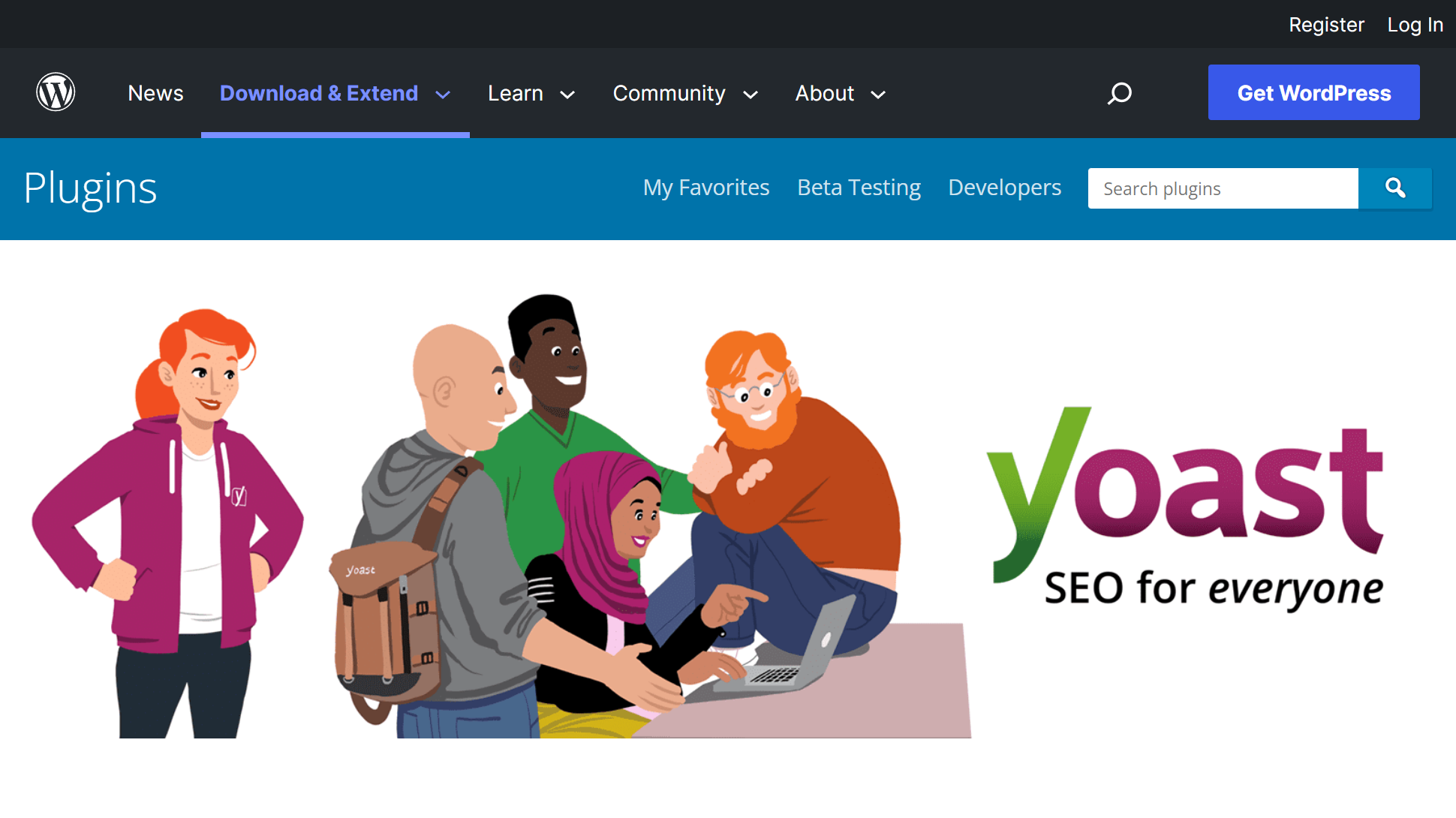 Website screenshot for Yoast SEO Plug-in