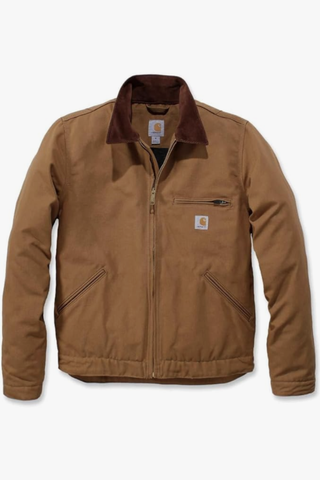 Carhartt Men's Duck Detroit Jacket (regular and Big & Tall Sizes), Brown, Large