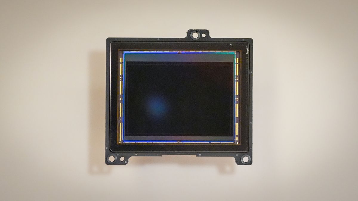 The Sony Exmor RS image sensor, against a plain background