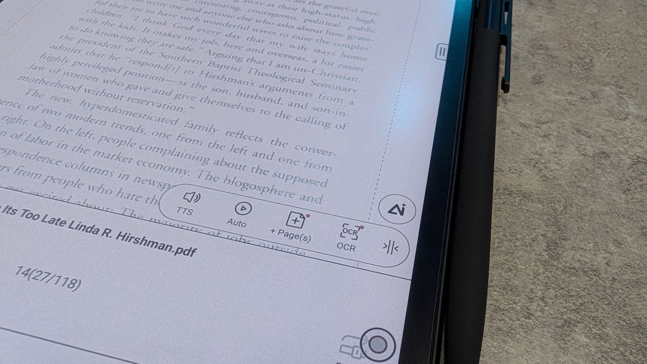 Onyx Boox Note Air 5 native OCR feature