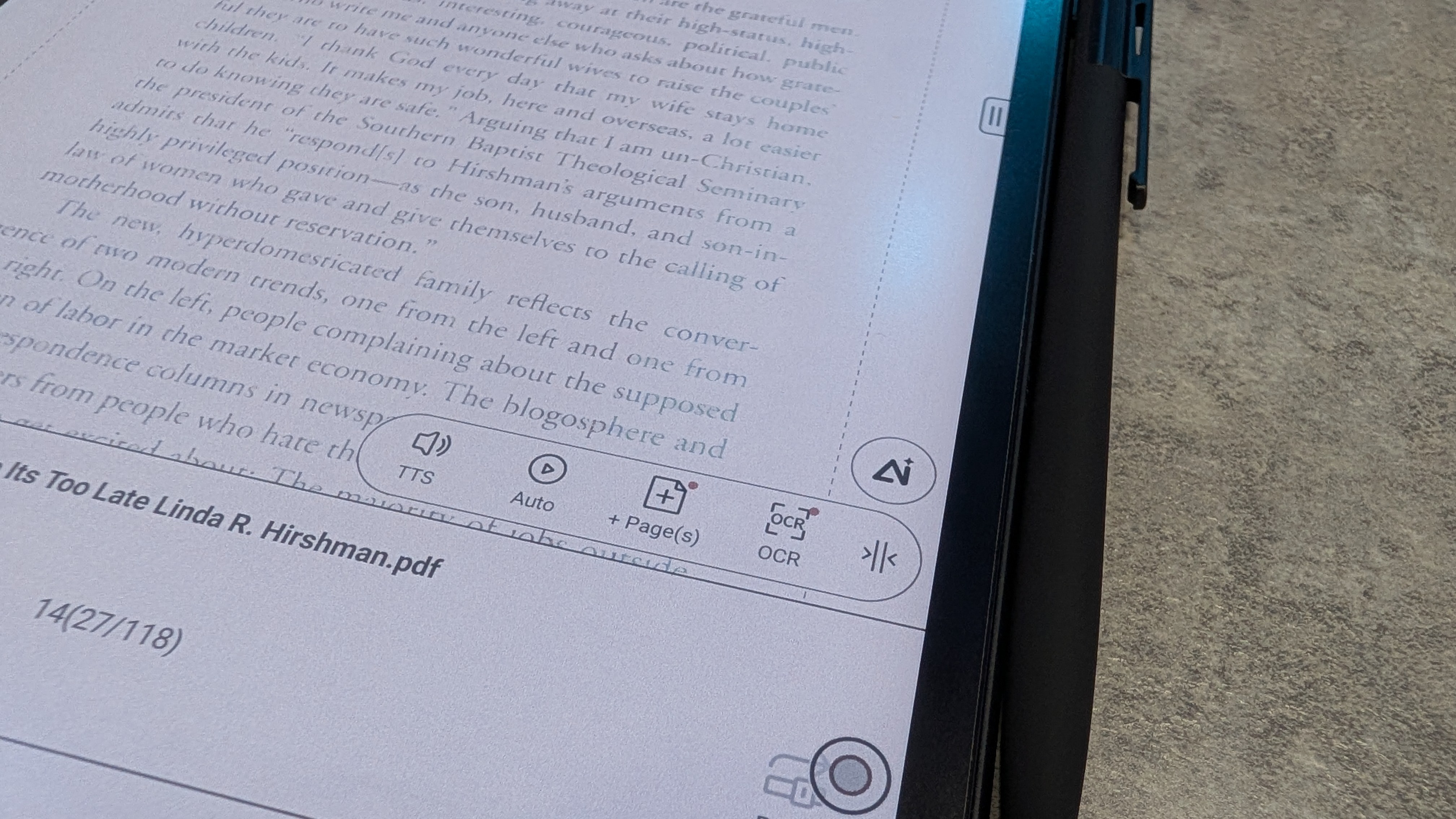 Onyx Boox Note Air 5 native OCR feature