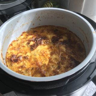 mac and cheese inside the Ninja Foodi Max multi cooker