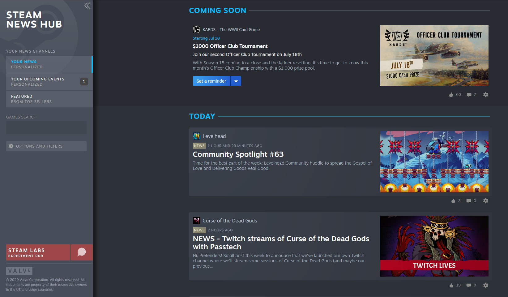 Steam's customizable News Hub gets a big update ahead of full launch ...