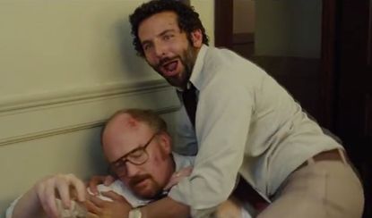 Yes, this elaborate video of Bradley Cooper burning Louis C.K. is pretty perfect