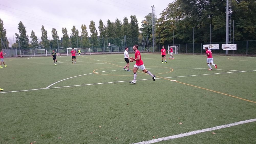 Katusha host their annual team-staff soccer match in Peschiera del Garda, Italy