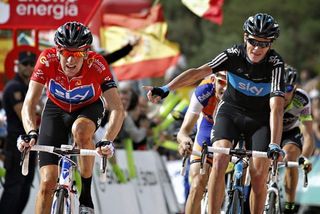 Sky teammates Bradley Wiggins and Chris Froome finish 5th and 6th on stage 14 and put time into their GC rivals.