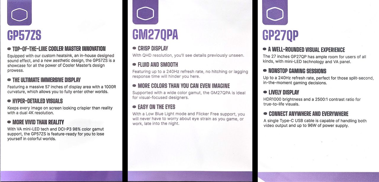 Cooler Master monitors at Computex 2024