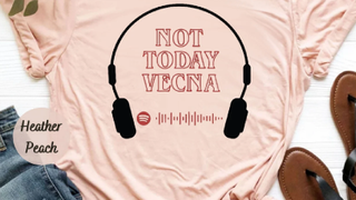 The "Not Today, Vecna" shirt on Etsy.