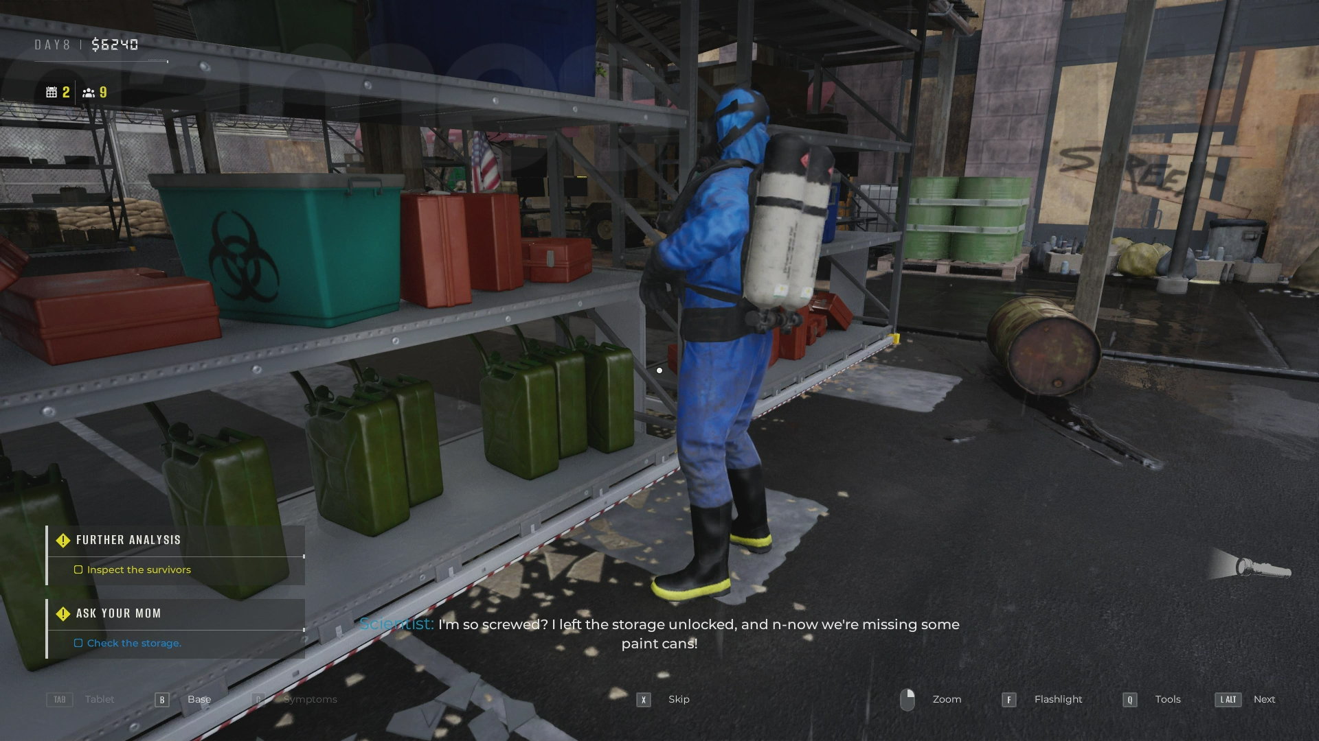 The paint storage in Quarantine Zone Ask Your Mom