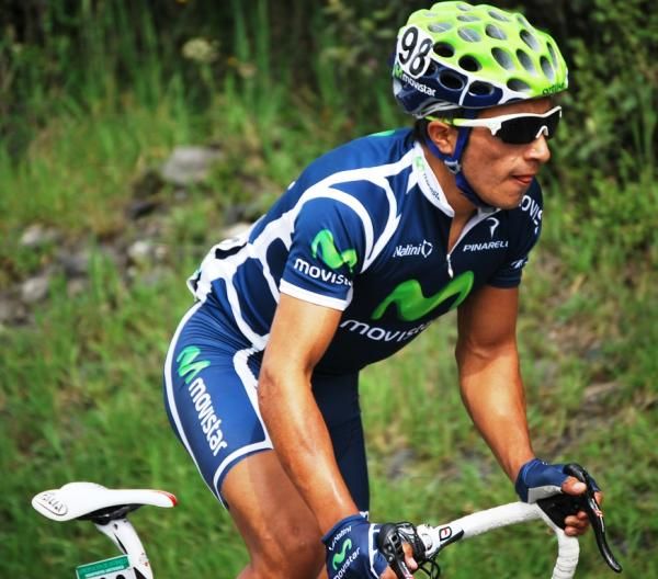Byron Guama riding before his victory on stage six.