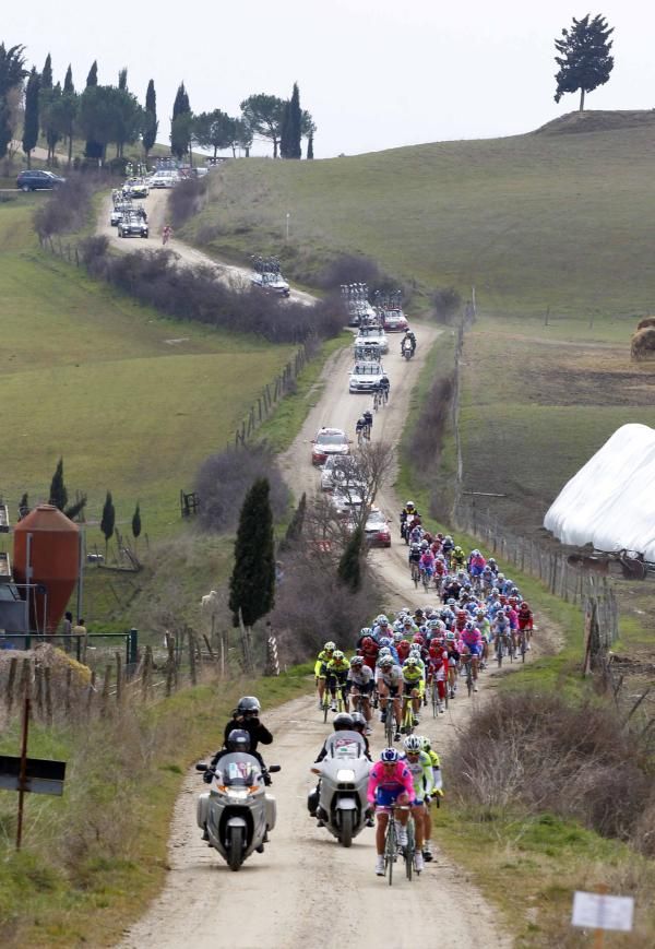 A typical view from the Strade Bianche.