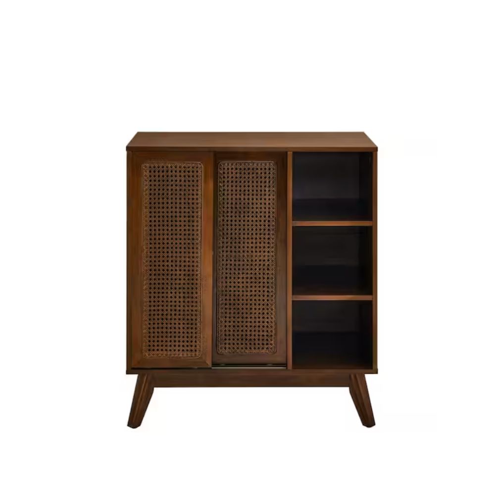 Wooden lattice-style sideboard