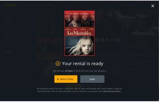 Renting movies on Vdio