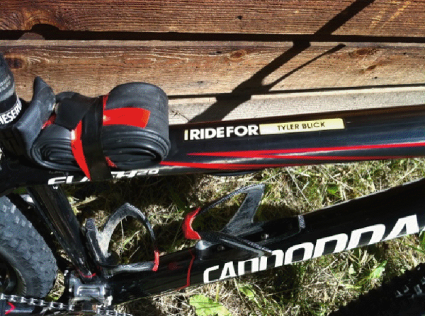 Colby Pearce made sure he had the necessary supplies lest he suffer another flat.