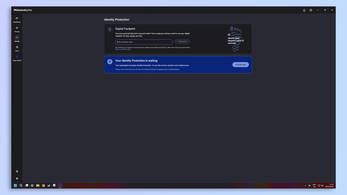 Malwarebytes antivirus software screenshot