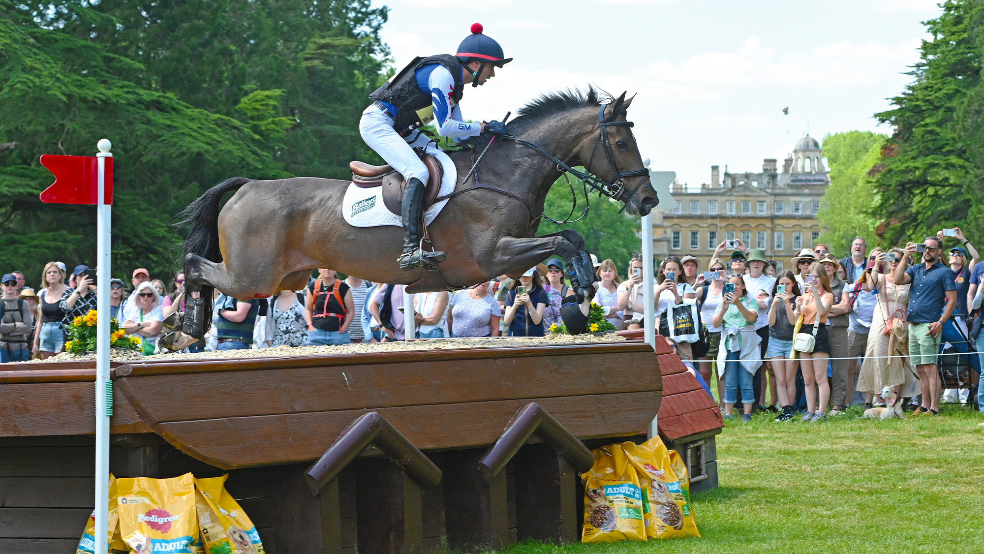 Gaspard Maksud riding Zaragoza across country at Badminton Horse Trials