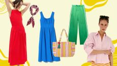 two model shots and four cut out shots of hero summer buys