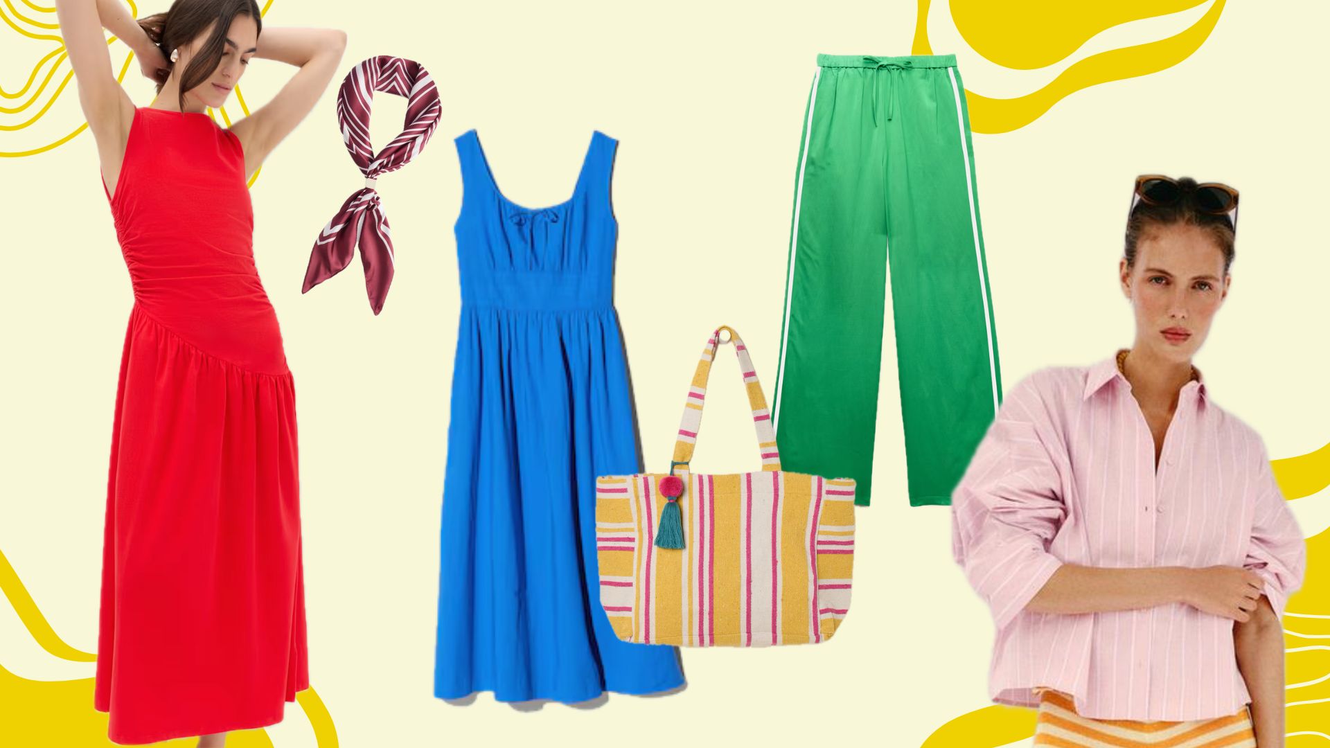 two model shots and four cut out shots of hero summer buys