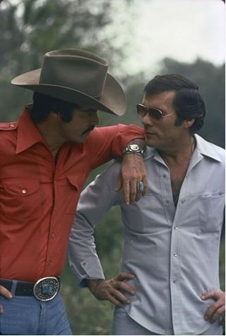 Burt Reynolds (left) and stuntman Hal Needham from documentary series 'The Bandit'