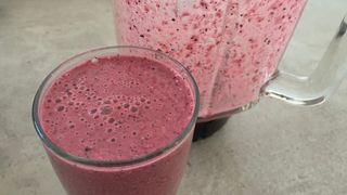 A cup of smoothie made in the Magimix Power Blender 4