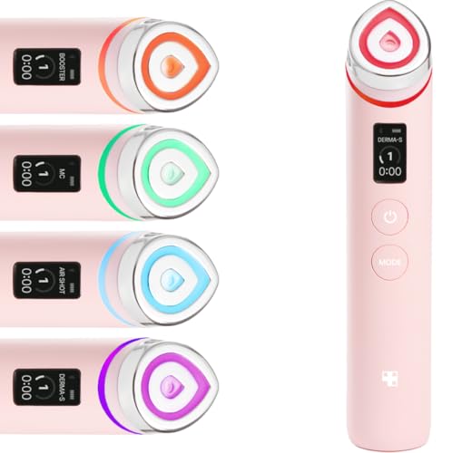 Medicube Booster Pro | 6-In-1 Real Glass Glow Beauty Massager | for Clear, Radiant, Firmer-Looking Skin | Korean Skin Care | Pink