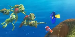 Squirt, Dory, and Nemo in Finding Dory