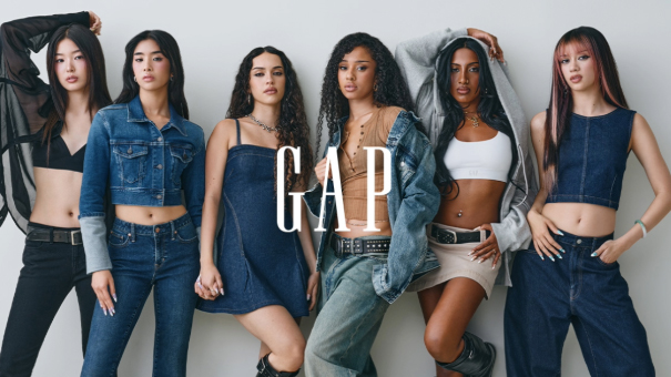 Gap advert featuring women wearing denim standing in a line