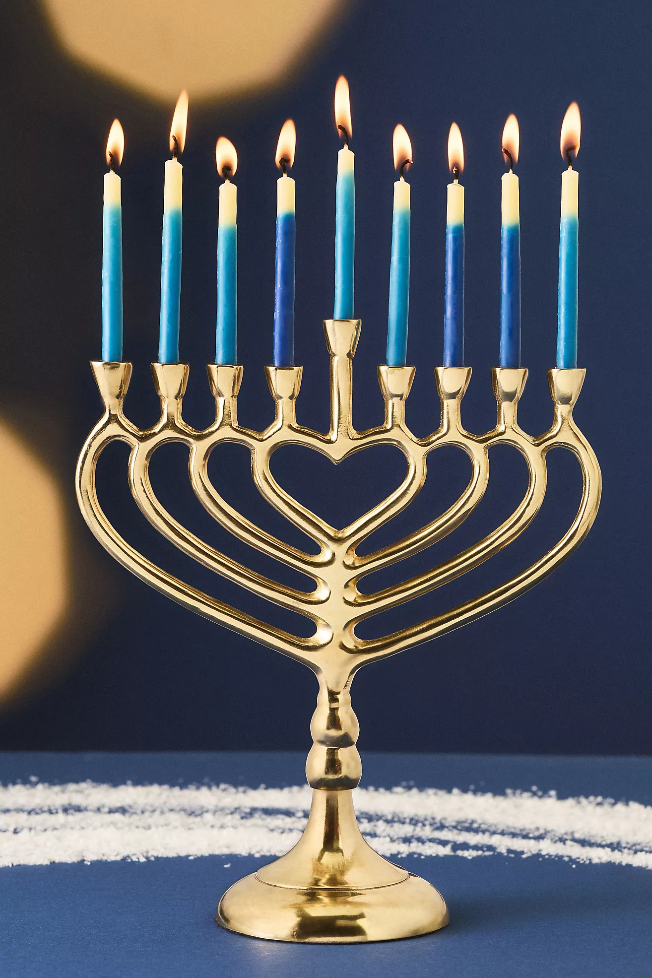 Heart Hanukkah Menorah
