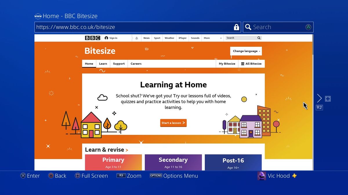 How to access home learning on PS4 and Xbox One