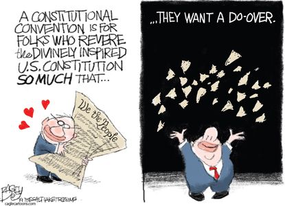 Political Cartoon U.S. Constitutional convention do-over